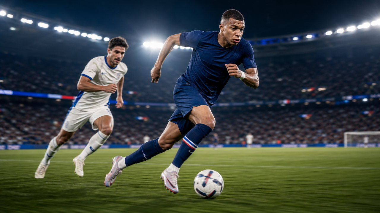 Mbappe speed and transition attack visual