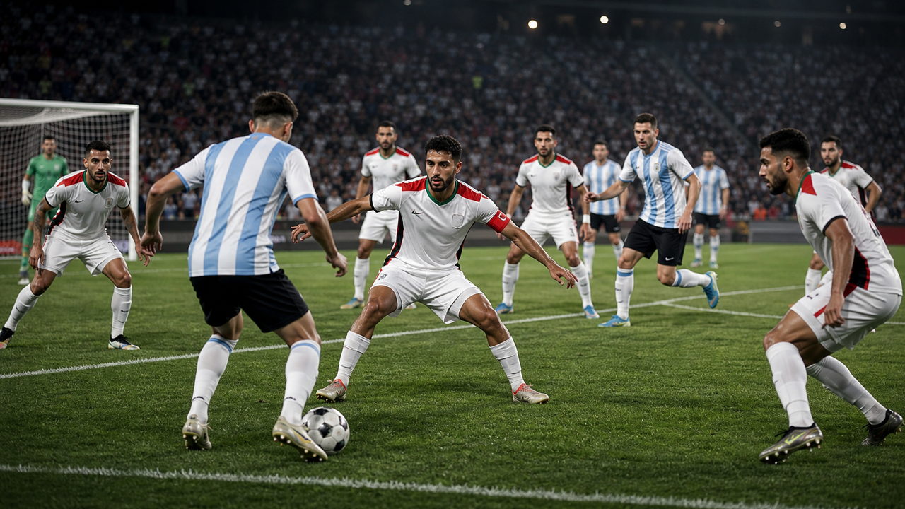 Jordan compact defensive block against Argentina
