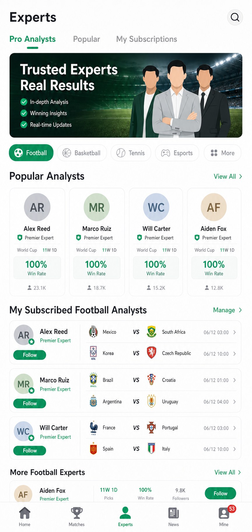 OpenScore experts screen in English
