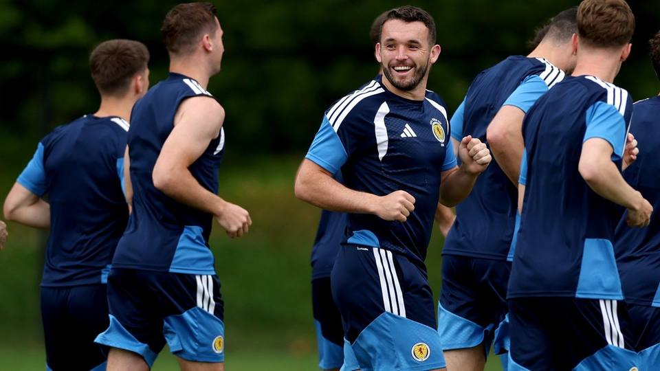 Scotland training image before Brazil match